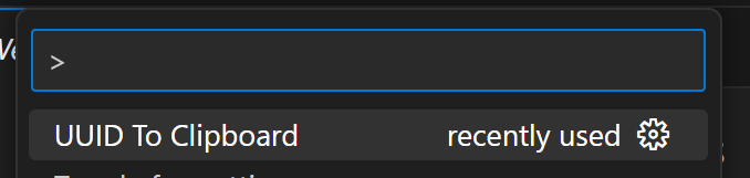 UUID To Clipboard - VS Code Command Palette